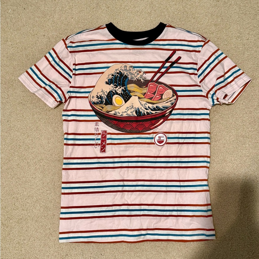 Striped Ramen Graphic T-Shirt